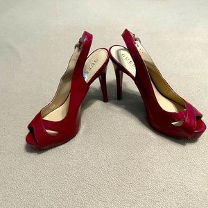 G by Guess High Heel Open Toe Red Pumps Women's Size 8.5 GUESS-RED